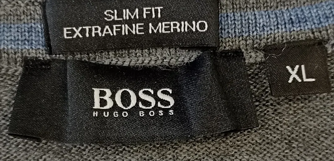 Hugo Boss Herrenpullover grau Gr. XL – Bild 3