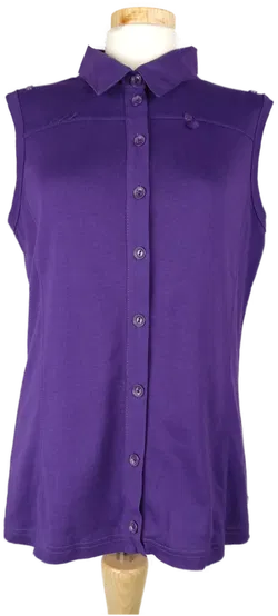 Street One Damenbluse kurarm mit Polokragen lila - XL 42 - Bild 1