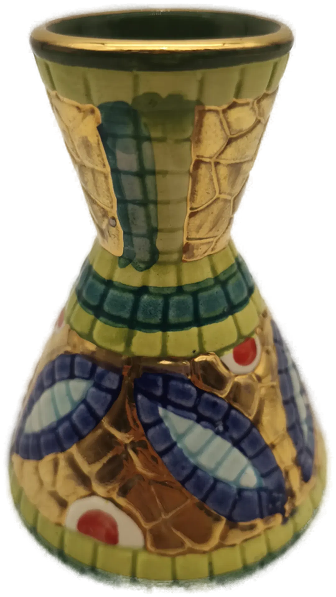 Minivase, handbemalt mit Echtgold - Bild 1