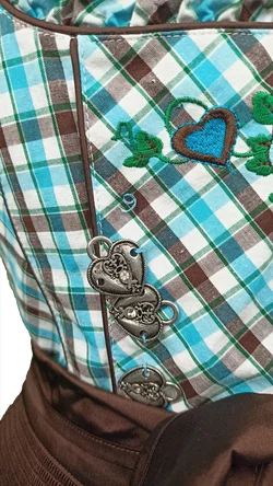 Landhaus by C&A Dirndl braun/blau/weiß Gr. S – Vorschau 4