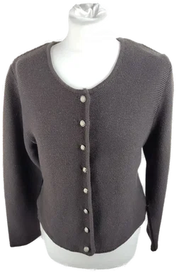 Country Line Trachtenstrickjacke Dunkelgrau Gr. 42 | Trachten-Chic – Vorschau 1