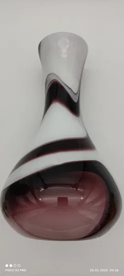 Murano Vase aus Opalweissem Glas von Moretti Carlo - Bild 5