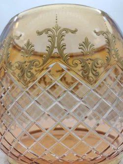 Glas Bowle-Gefäß mit Unterteller mit Golddekor | Festlicher Blickfang – Vorschau 10