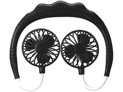 InFactory Mobiler Akku-Doppelventilator VT-105 – zum Umhängen, 3 Geschwindigkeitsstufen - Bild 3