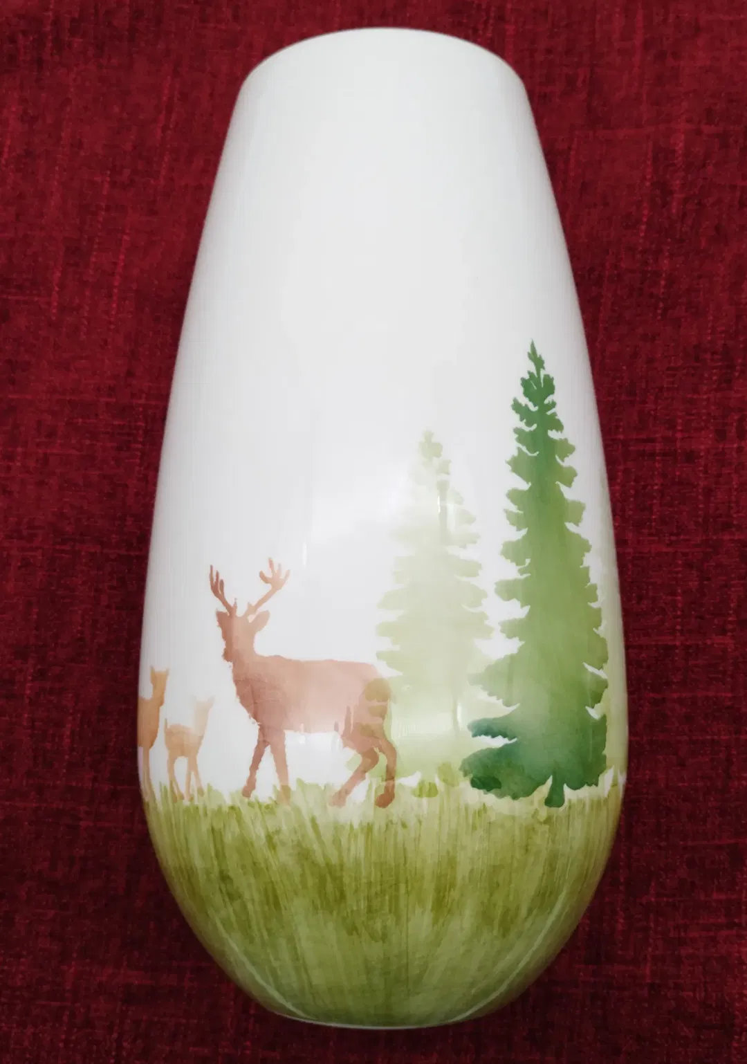 Vase mit Reh-Motiv - 30cm hoch / 15cm breit - Bild 4