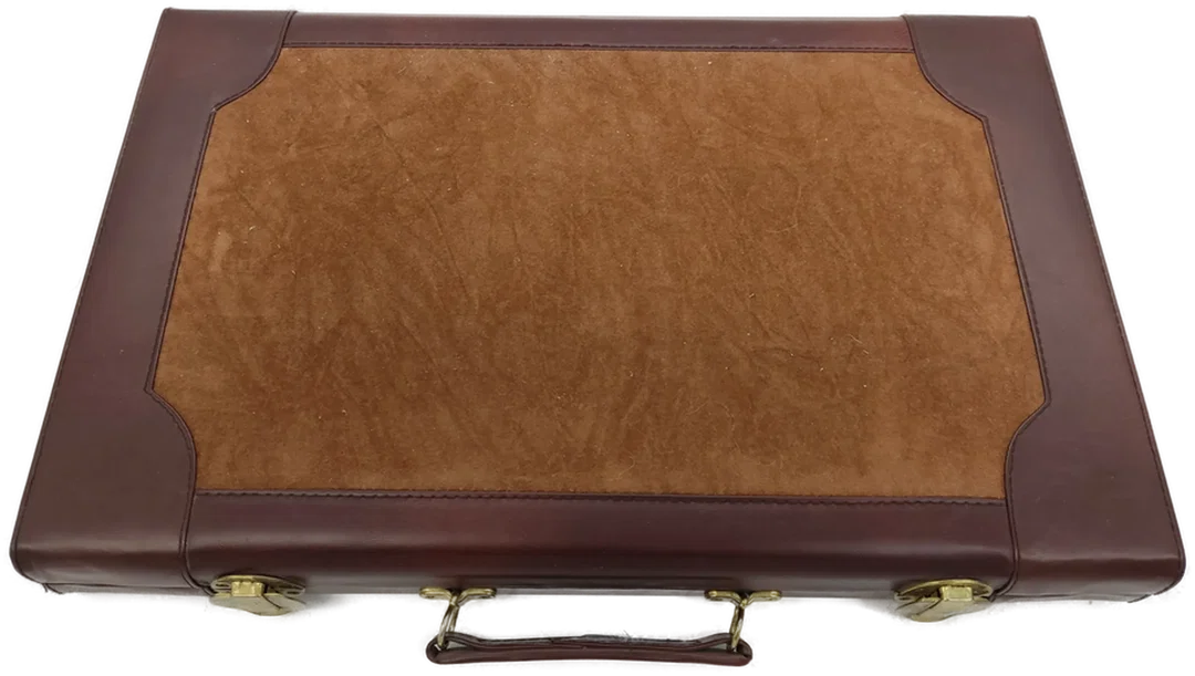 Vintage Backgammon im Lederkoffer – Bild 3
