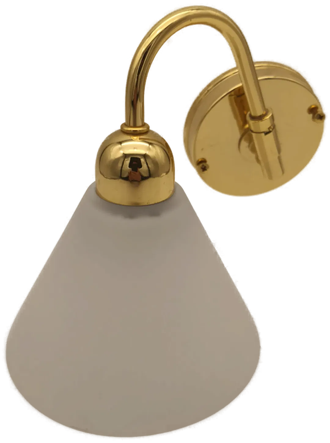 italienische Wandlampe Glas/Messing, Design - Bild 4