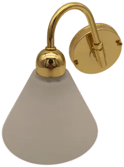 italienische Wandlampe Glas/Messing, Design - Bild 1