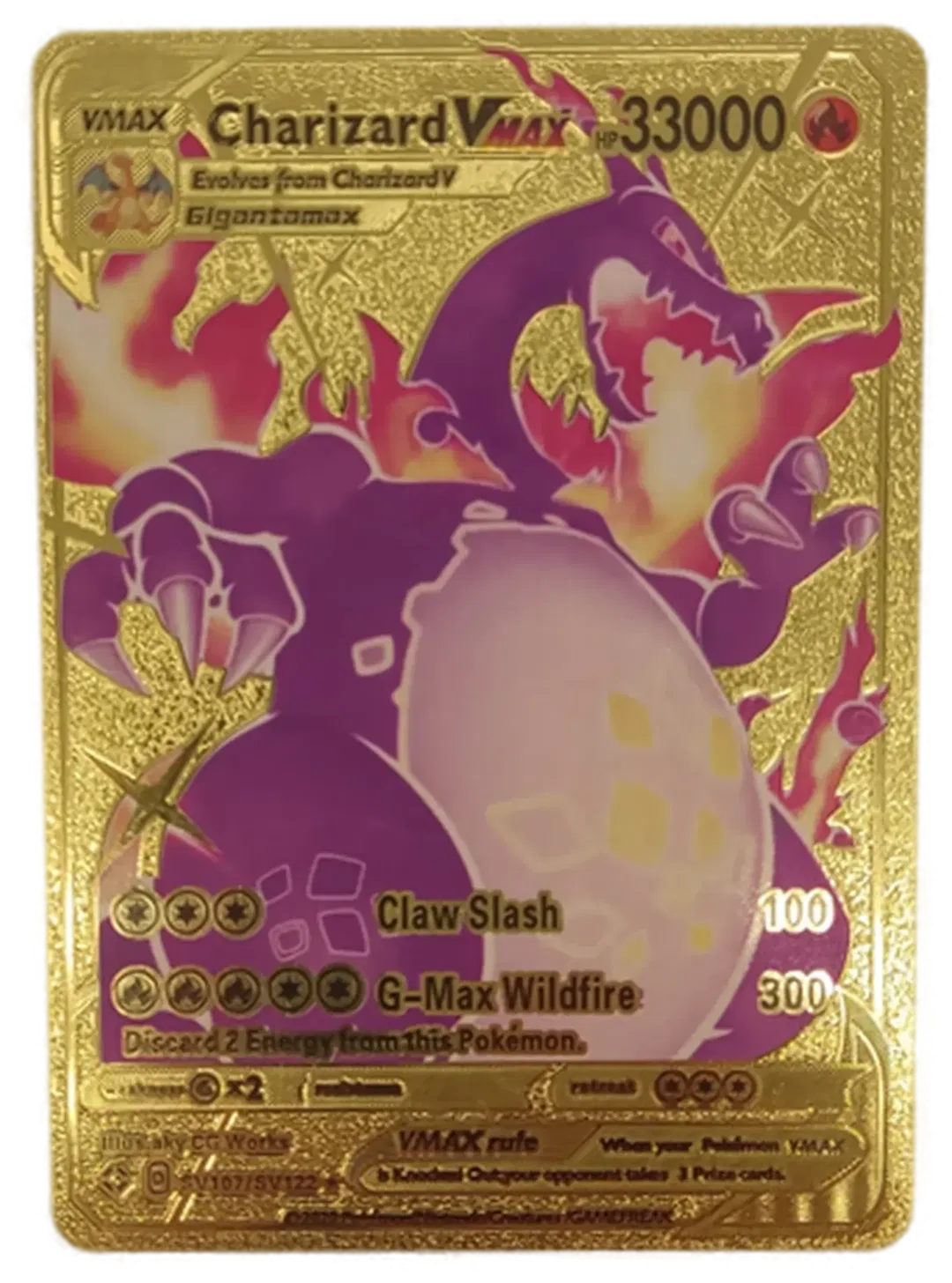 Pokémon Sammelkarte Goldfolie Vmax Charizard Vmax - Bild 4