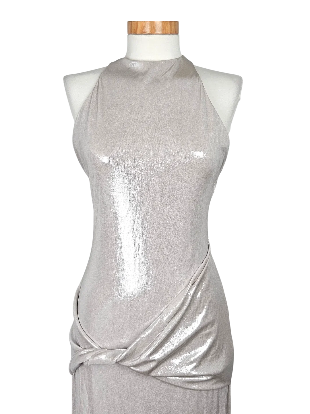 ZARA Damen Abendkleid, silber - Gr. M – Bild 3
