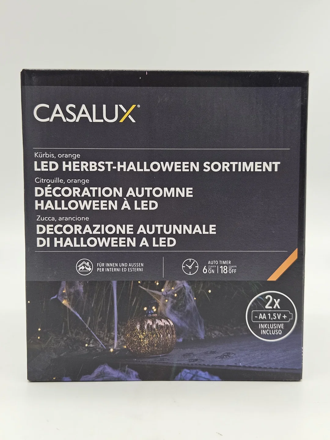 LED-Deko für Halloween "Kürbis gold" – Bild 4