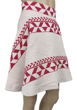 Maje Damen Rock, beige/rot - Gr. XS - Bild 2