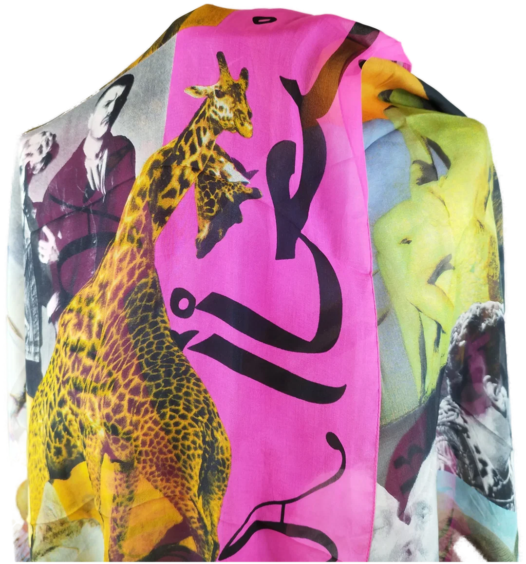 Moschino Larioseta Schal - bedruckt / Made in Italy – Bild 4