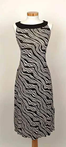 Tom Tailor Midikleid Zebramuster Gr. 38 - Bild 1
