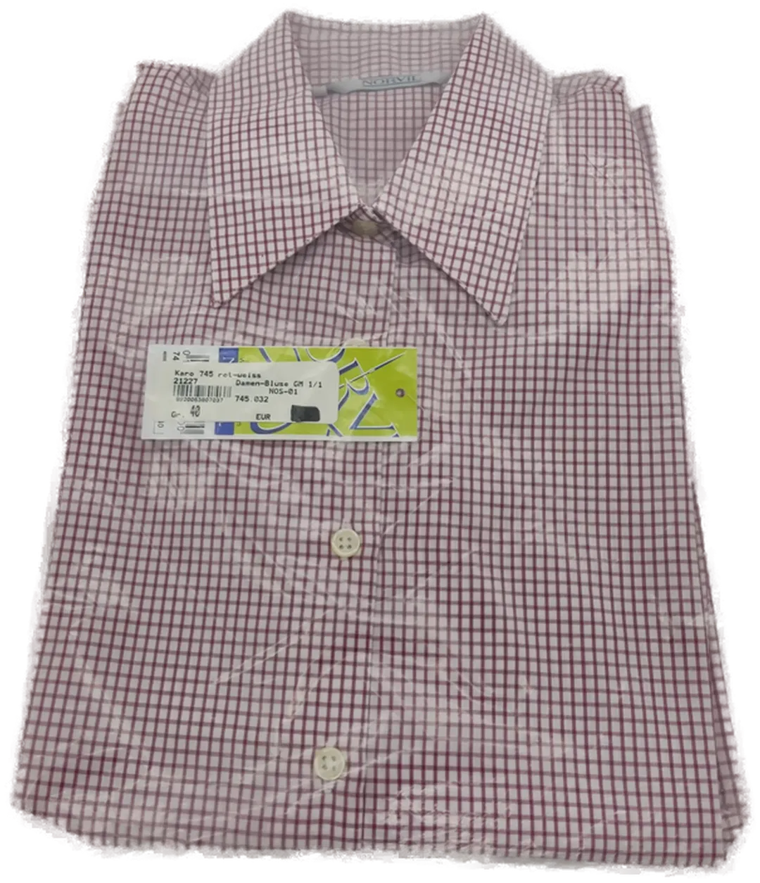 Norvil Damen-Bluse Karo 745 Rot/Weiß Gr. 40 - Bild 1