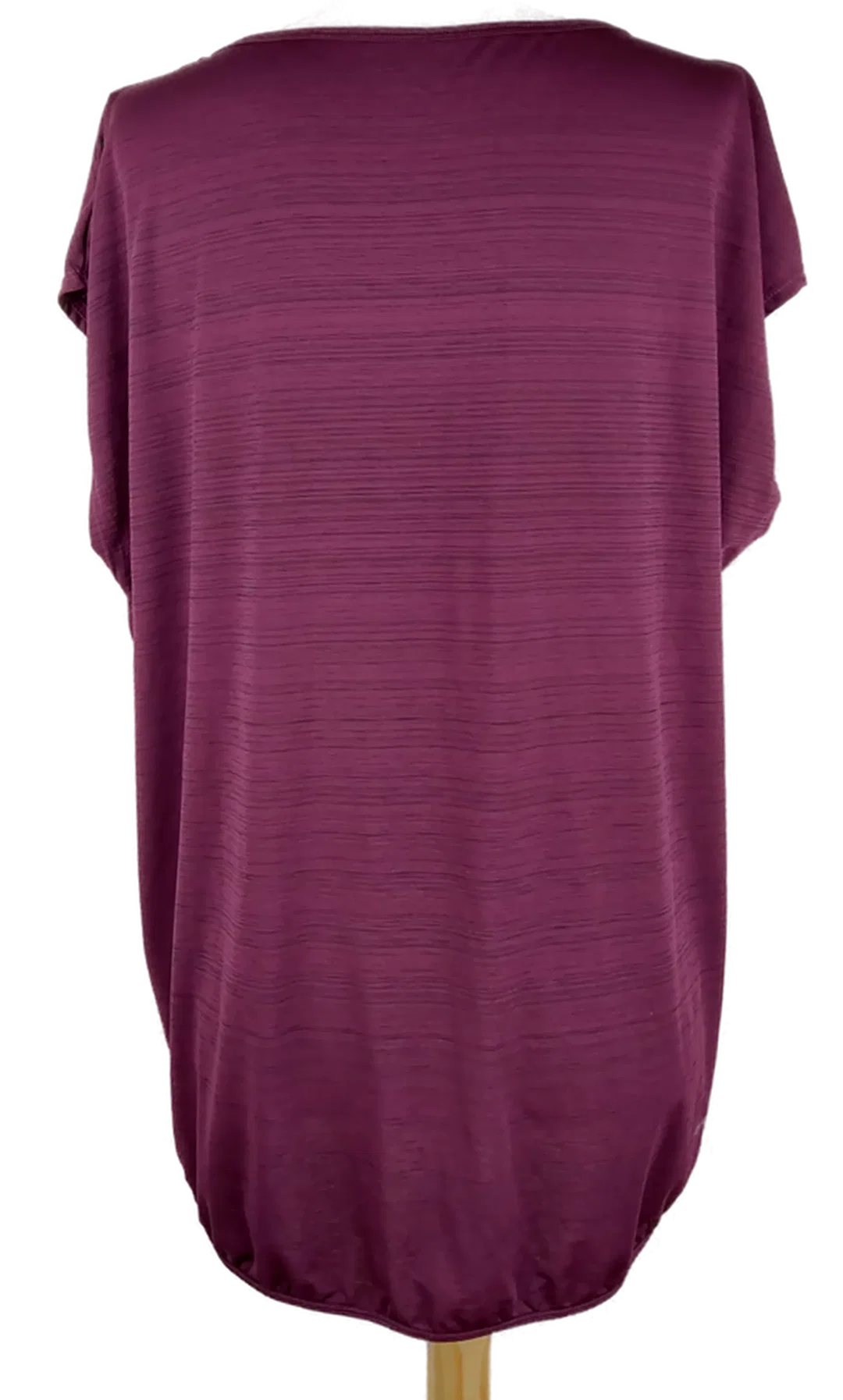 Funktionsshirt 'Active Essentials by Tchibo', kurzarm mit Rundhalsausschnitt, aubergine/schwarz meliert, Größe L – Bild 3