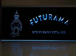 Leuchttafel blau Futurama 