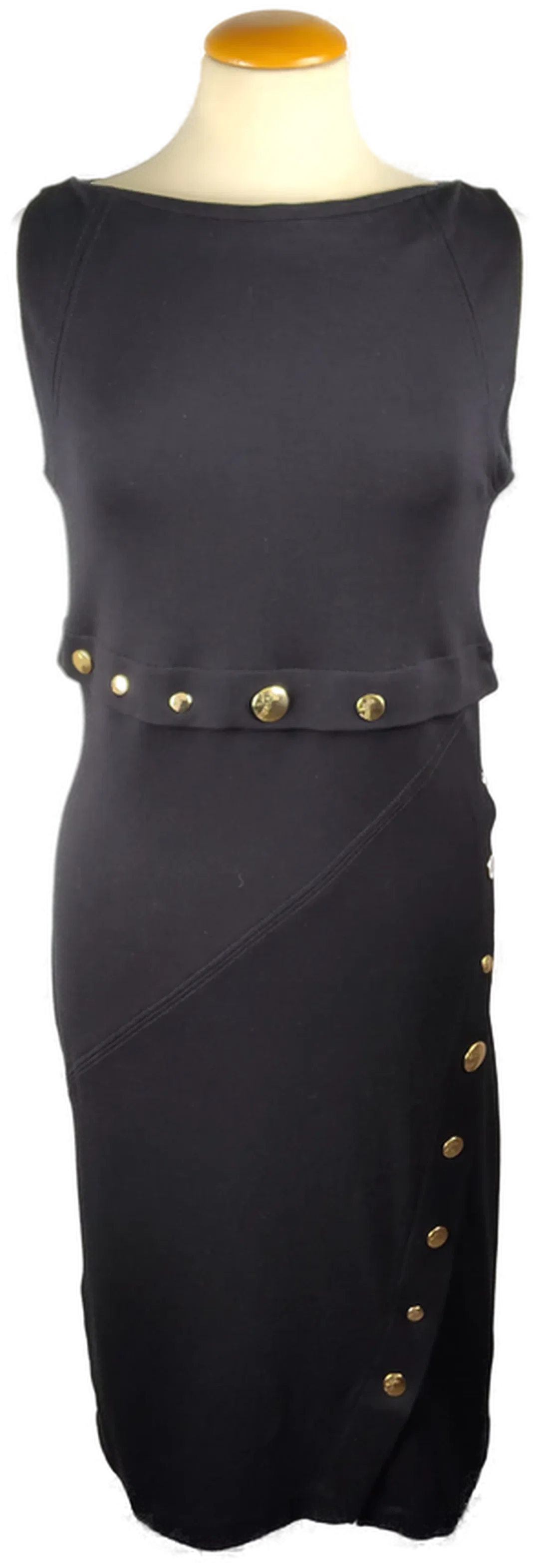 Versace Minikleid Unifarben Gr.46 | Festlicher Chic - Bild 4