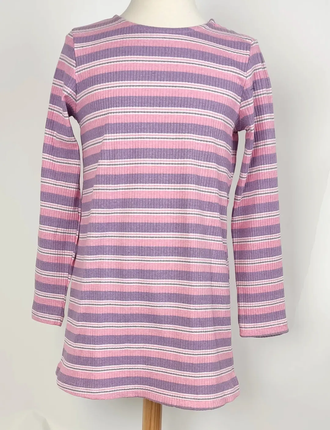 Kinder Longpullover Rosa/Lila gestreift  - Bild 1