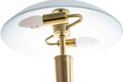 TCM Tischlampe Messing mit weißem Glasschirm Modell 206414 – Vorschau 2