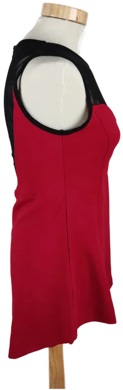 Damen Longshirt, Rot mit schwarzem Tüll-Einsatz, Gr. S - Bild 3