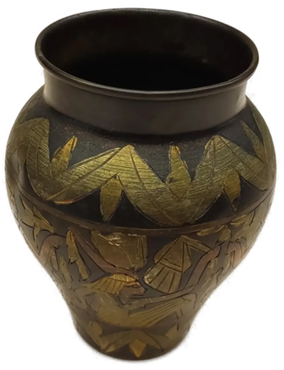 Vintage Ägyptische Vase mit Pharaonen-Relief – Bild 1