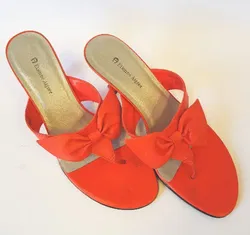 Etienne Aigner Damen Leder Pantolette, orange - Gr. 39 - Bild 4