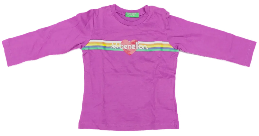 United Colors of Benetton Kindershirt lila Gr. 82 - Bild 4