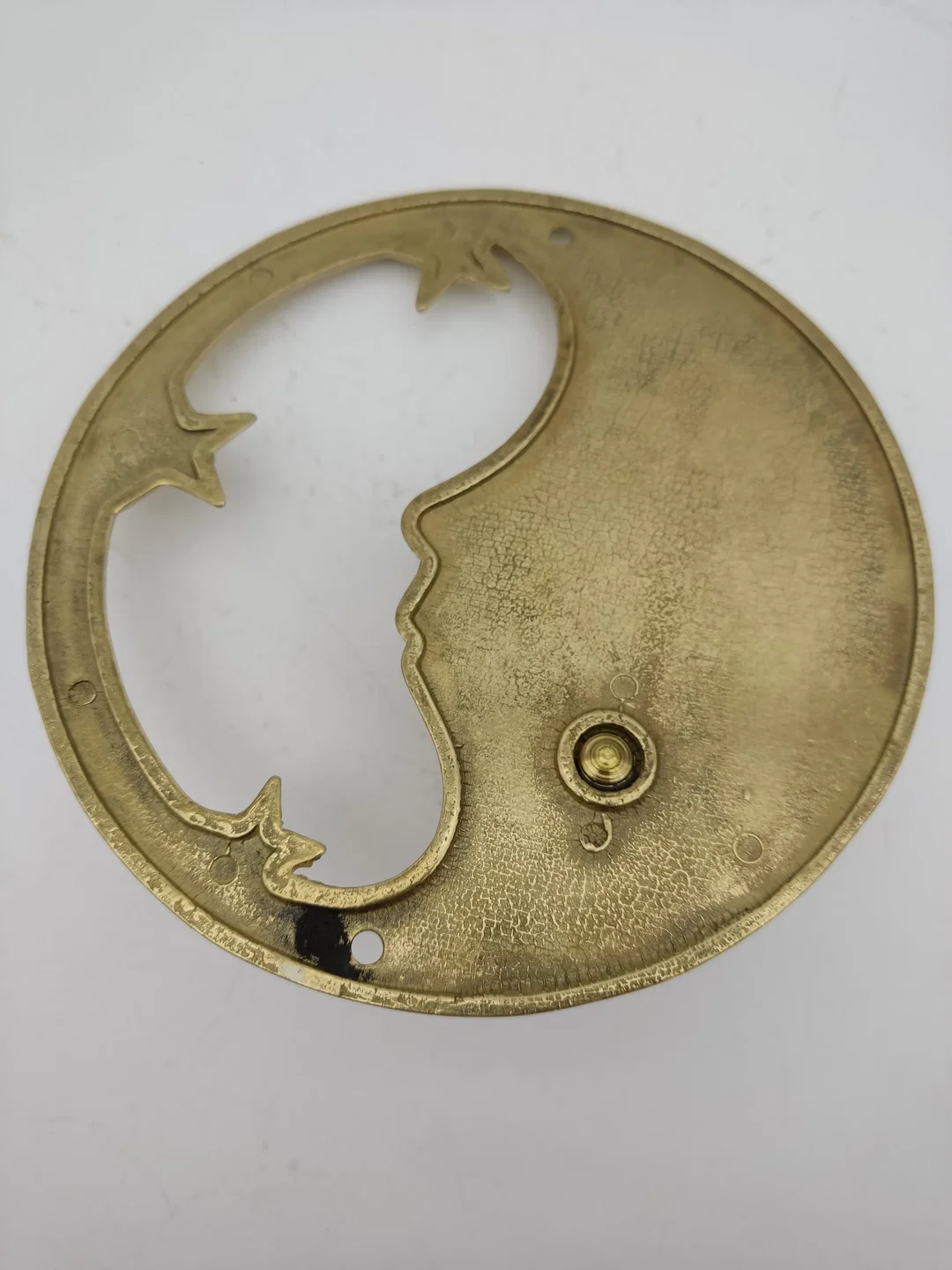 Wandhaken aus Messing, Halbmond, D / 14 cm – Bild 2