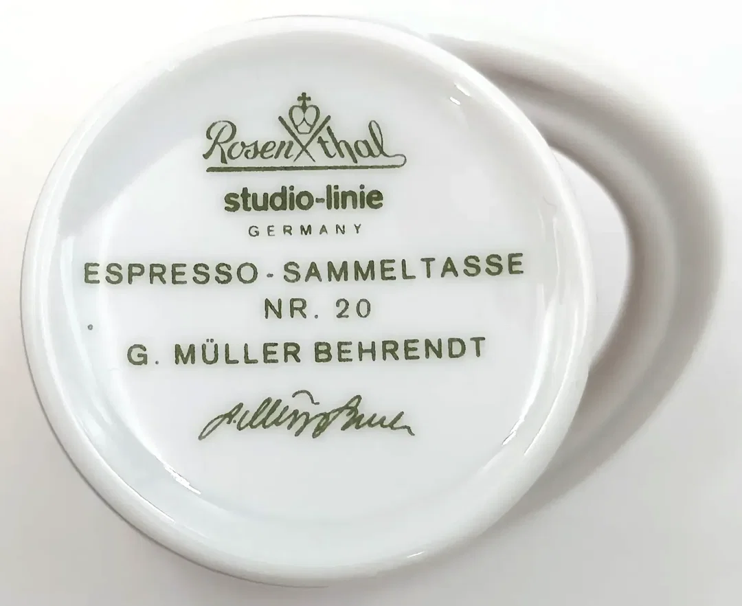 Rosenthal Studio-Line „Cupola“ Espresso-Sammeltasse Nr. 20 - Gisela Müller-Behrendt – Bild 7