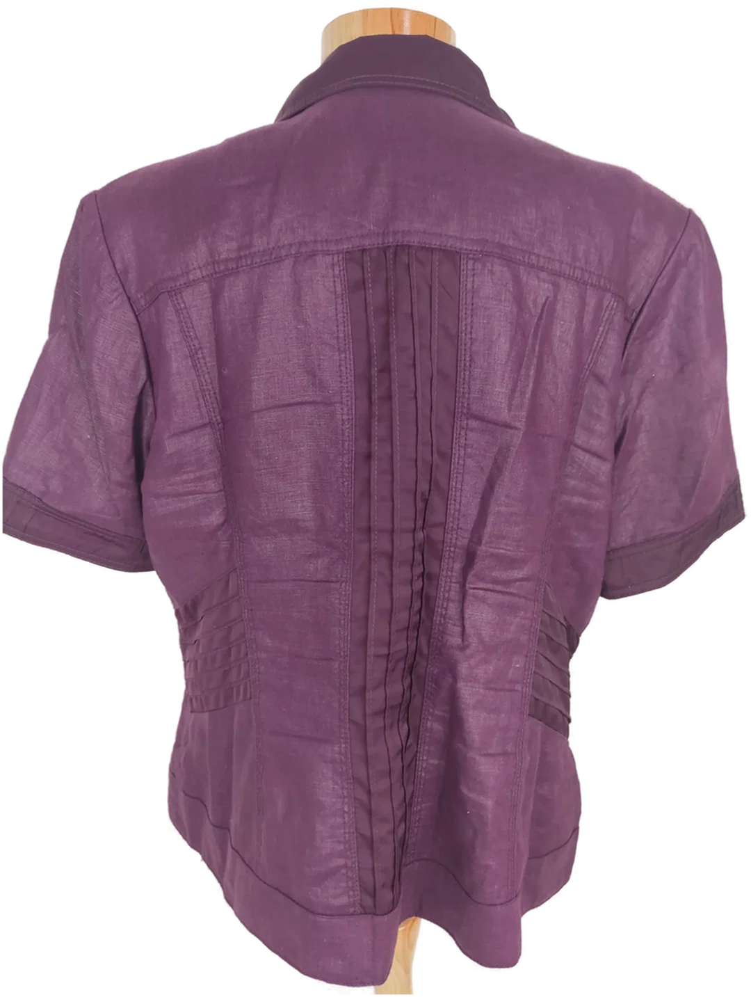 Jacke "Bonita", kurzarm mit Kragen, lila mit Taschen, Größe 44 – Bild 5