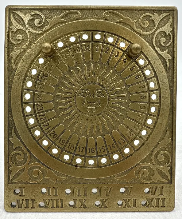 Vintage - Messing Tischkalender - Bild 1