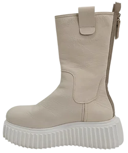 AGL Damen Plateau Leder Boots, creme - Gr. 36 - Bild 3