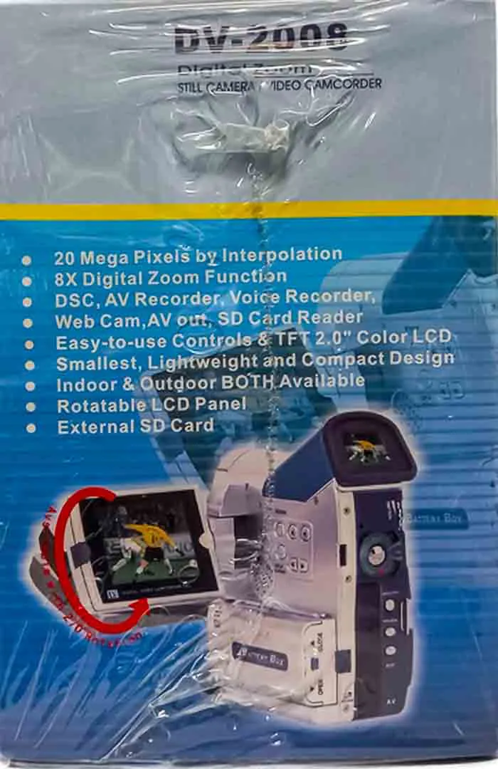 DV-2008 Digital Video Camcorder 20MP Interpoliert 2.0" LCD OVP Retro Digicam – Bild 2