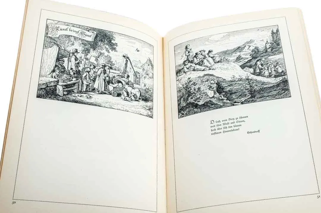 Ludwig Richter "Die gute Einkehr" Auswahl der schönsten Holzschnitte 1941 Vintage – Bild 4