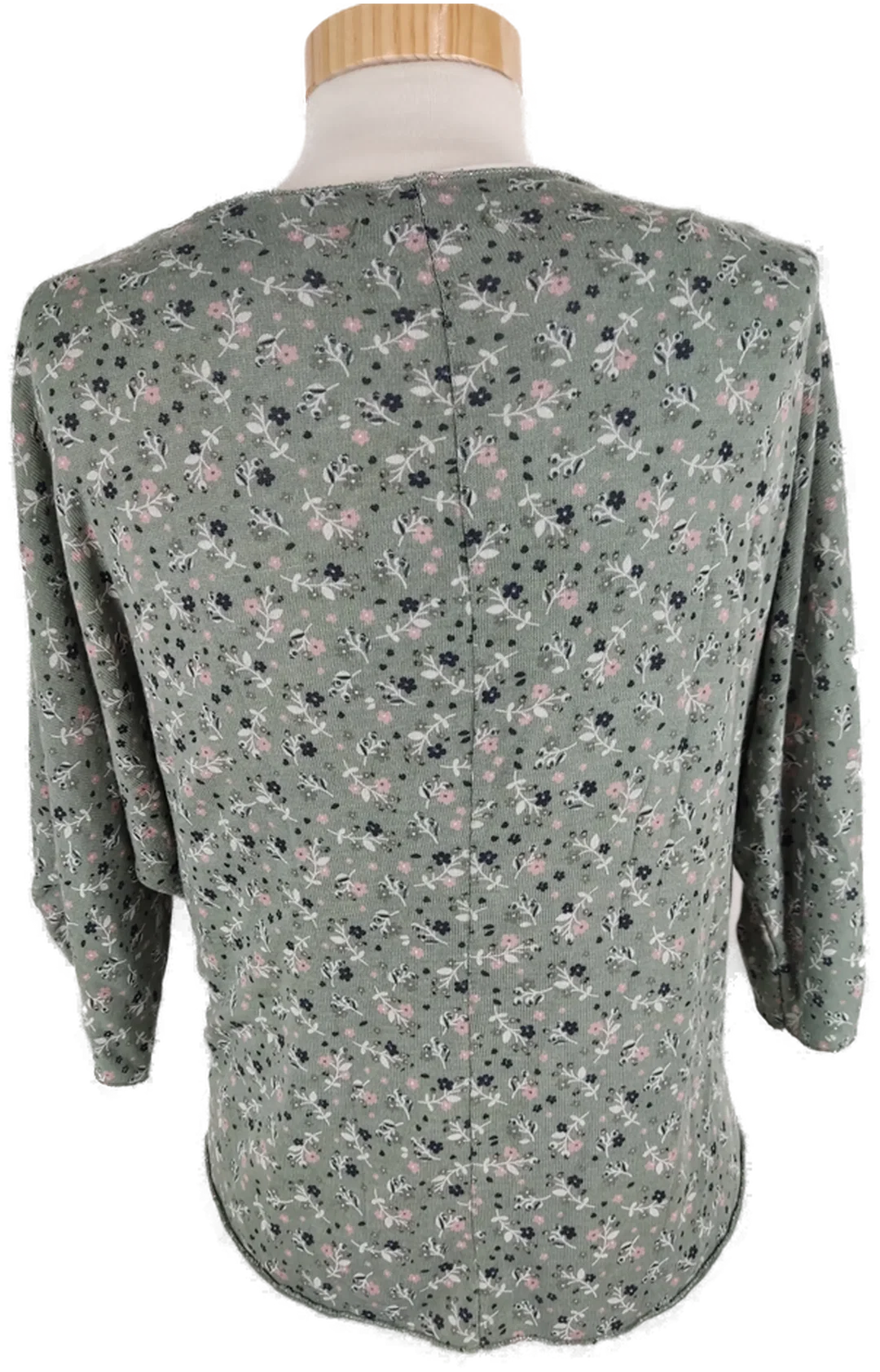 T-Shirt "New Collection", dreiviertelarm mit Rundhalsausschnitt, zweiteilig, weiß/gemustert, Größe 38 (geschätzt) – Bild 4