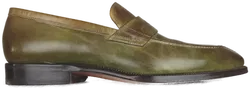 Stefano Branchini Herren Leder Slipper, grün - Gr. 43 - Bild 2