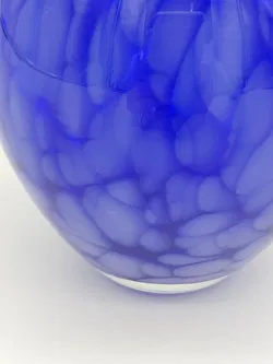 Kleine Vintage Glasvase - blau - Bild 2