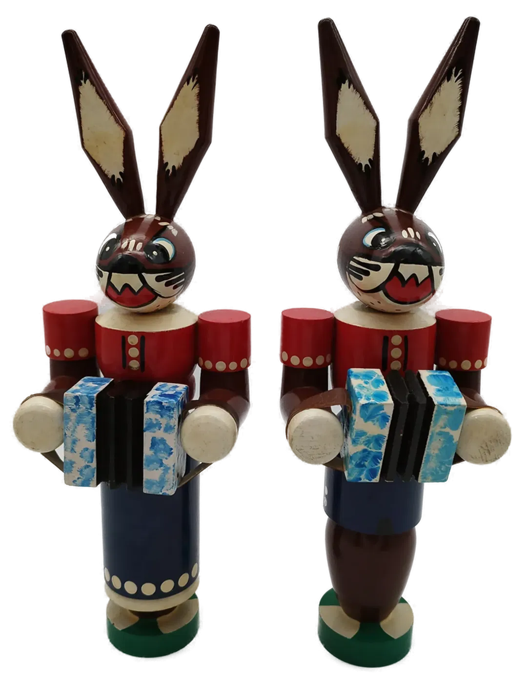 Holzdeko Hasen im Erzgebirge-Stil Handarbeit - Bild 4