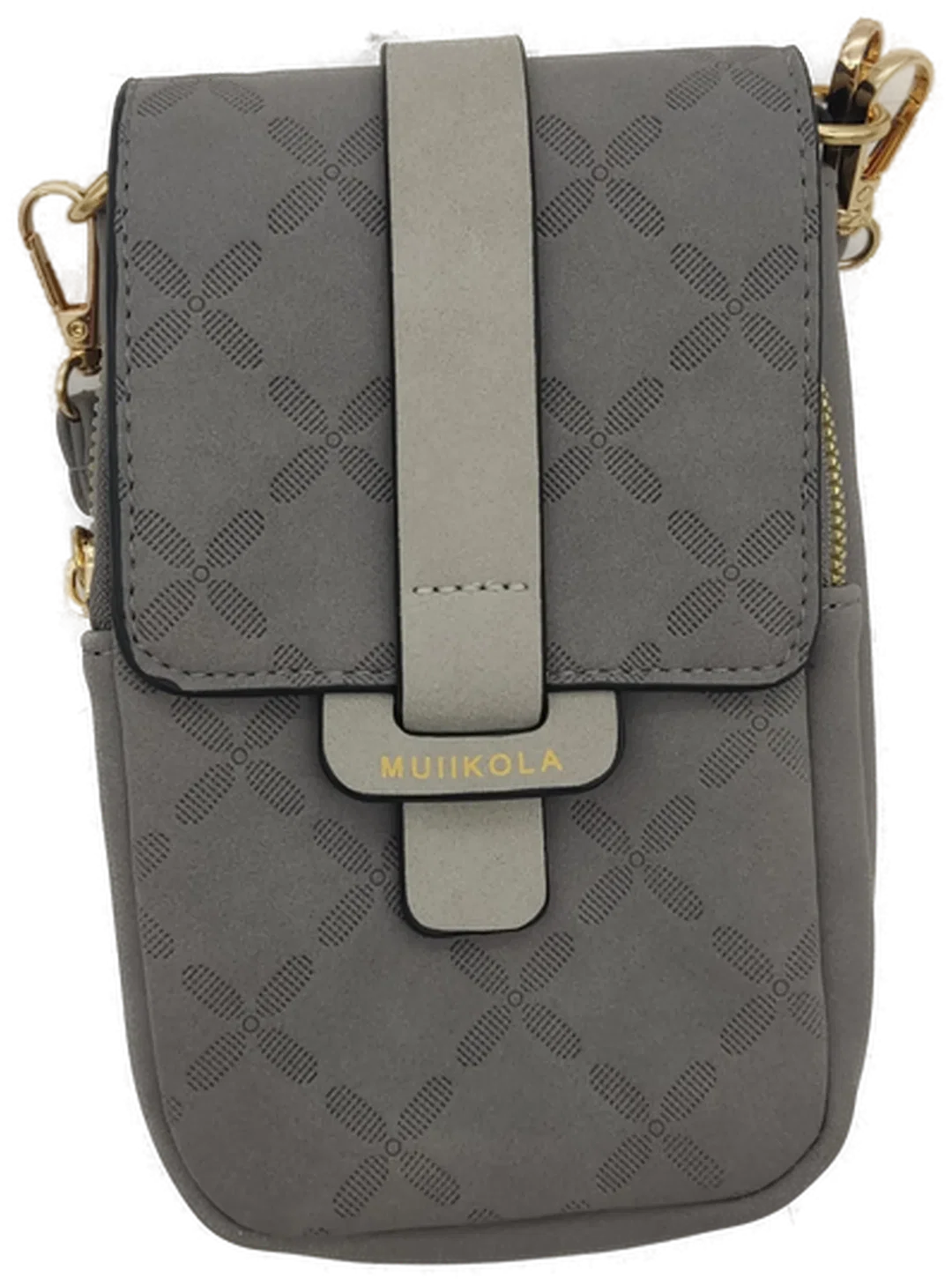 MUIIKOLA Umhängetasche Grau – kleine Handtasche mit Trageriemen, 20 x 13 cm - Bild 1