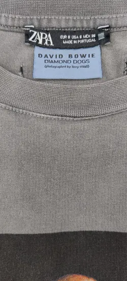 Zara Herren Shirt David Bowie grau Gr. EUR S - Bild 4