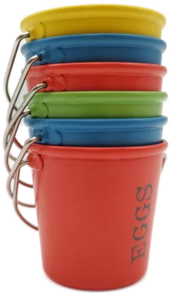 6er-Set Eier-Eimer / Eierbecher, süße Deko, oder Geschenksidee | Frühlingsfreude - Bild 2