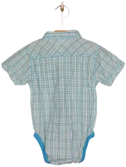 Ergee Jungen Hemdbody blau kariert - 86 cm - Bild 2