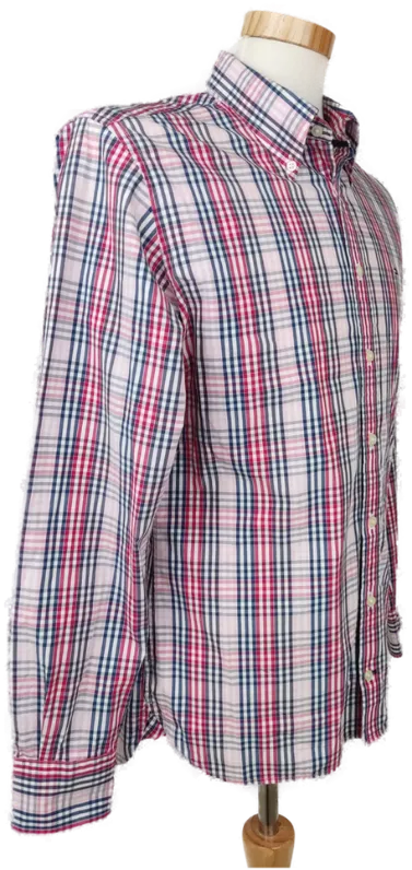 Tommy Hilfiger Herren Hemd, blau/rot - Gr. M – Bild 2