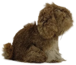 Kuscheltier Hase 20 cm sitend, dunkelbraun  - Bild 3