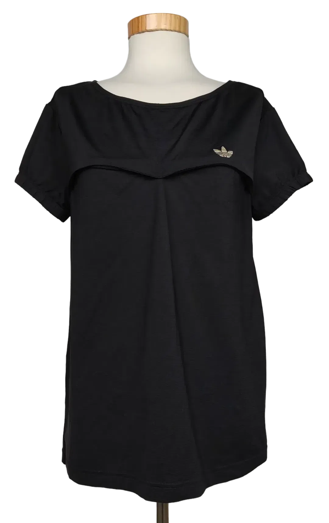 Vintage Adidas Damen Trainingsshirt, schwarz - Gr. L - Bild 4