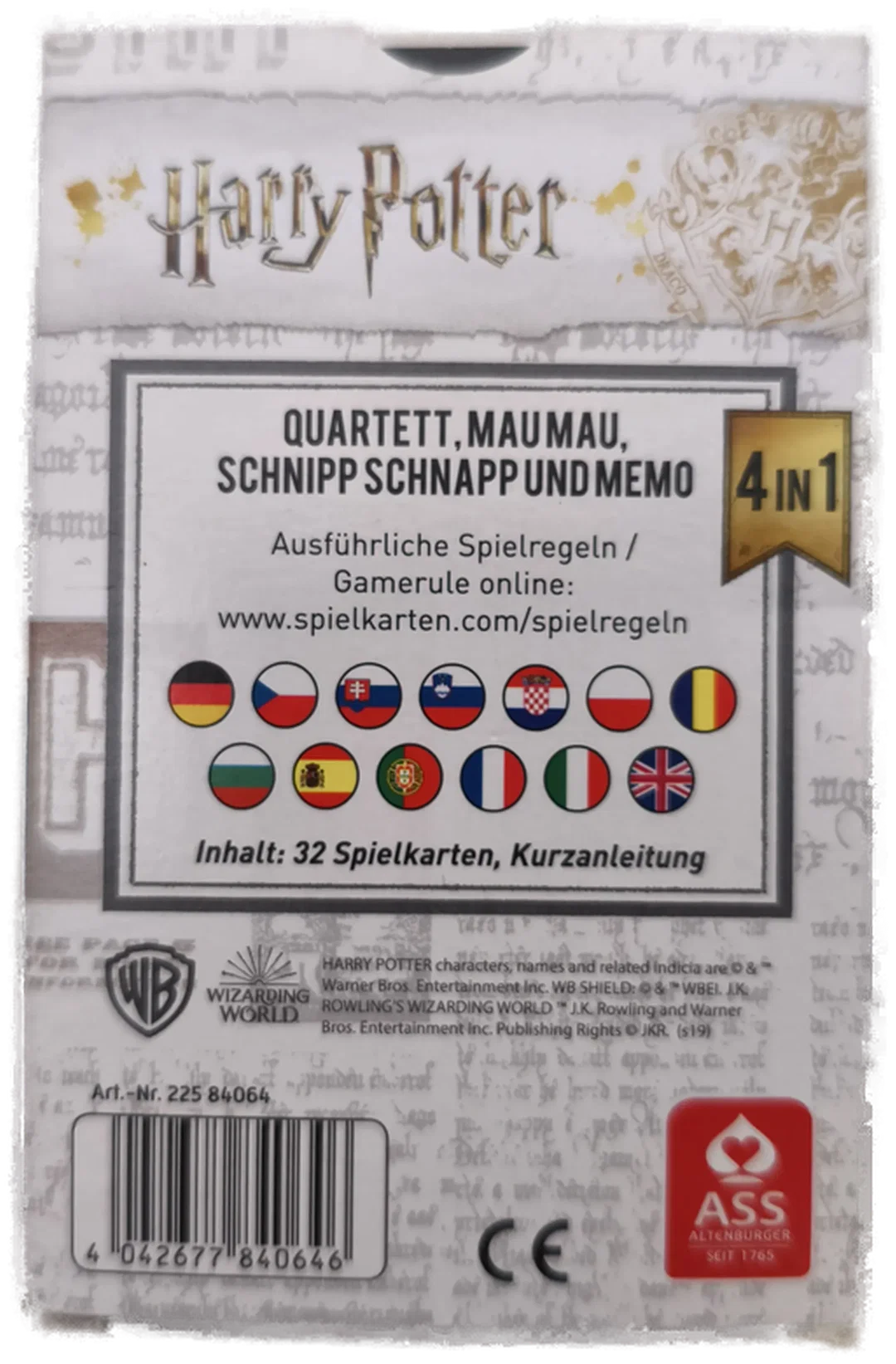 ASS, Kartenspiel "Harry Potter" 4 in 1 – Bild 3