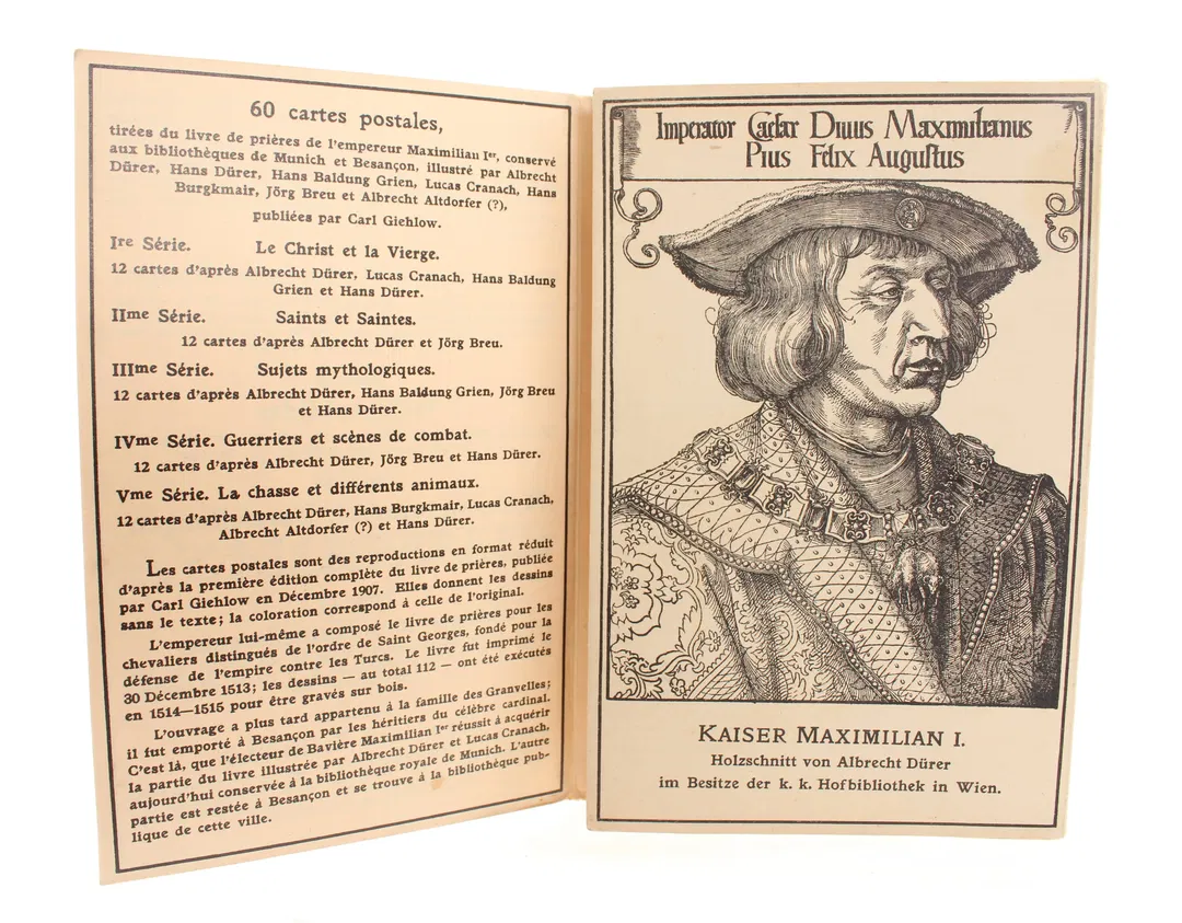 Ansichtskarten „Gebetbuch Kaiser Maximilian I.“ – Serie IV, Albrecht Dürer u. a., Wien Albert Berger - Bild 2