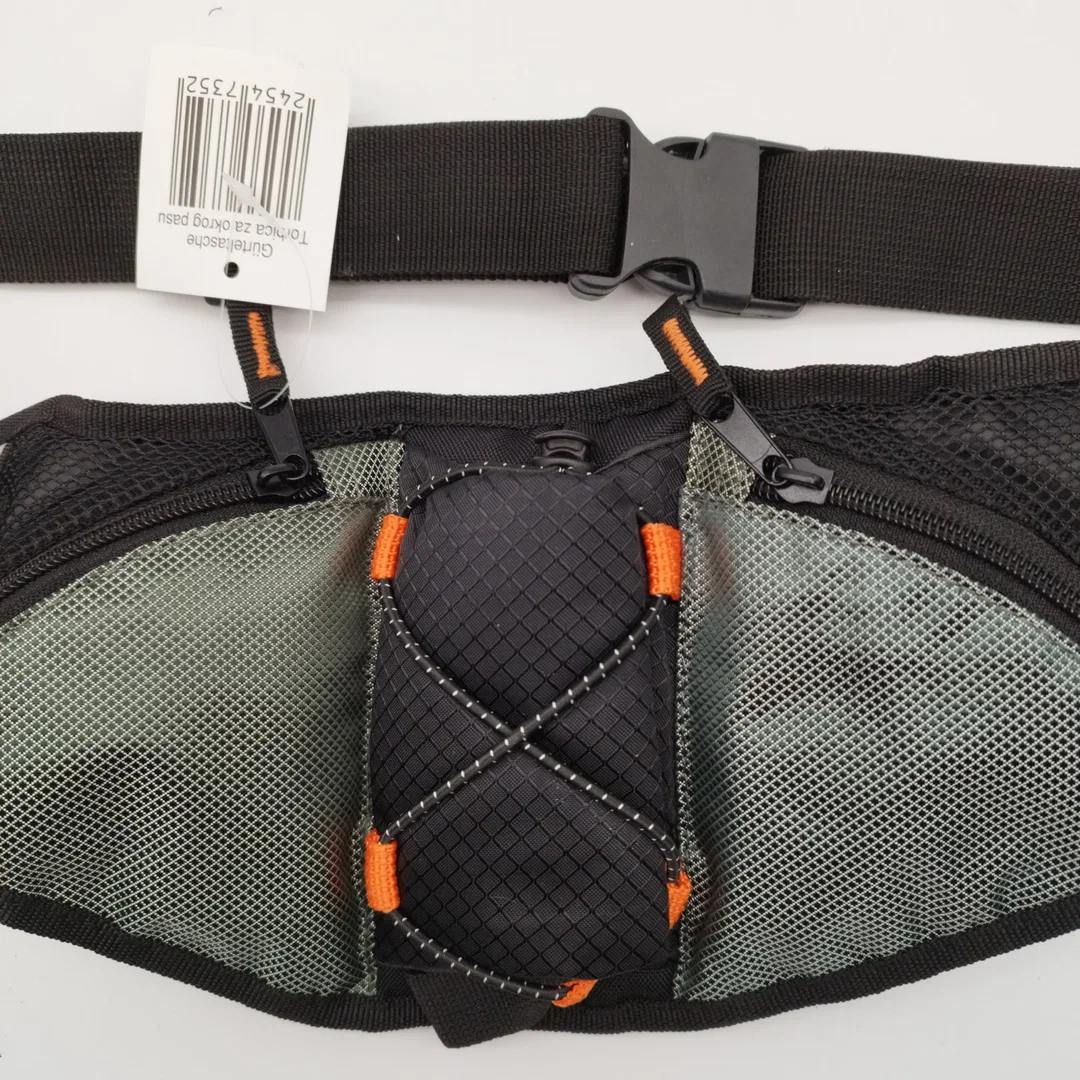 Schwarz-grauer Gürteltasche - ca. 96cm / verstellbar – Bild 3