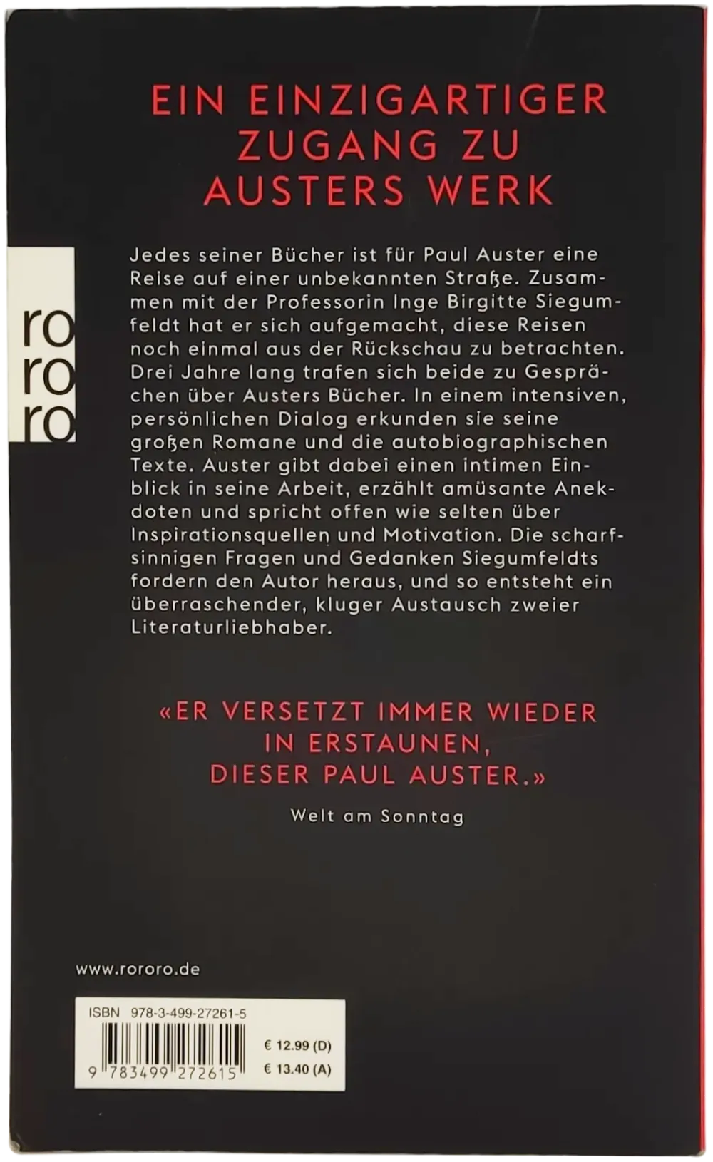 Buch "Ein Leben in Worten" von Paul Auster – Bild 2